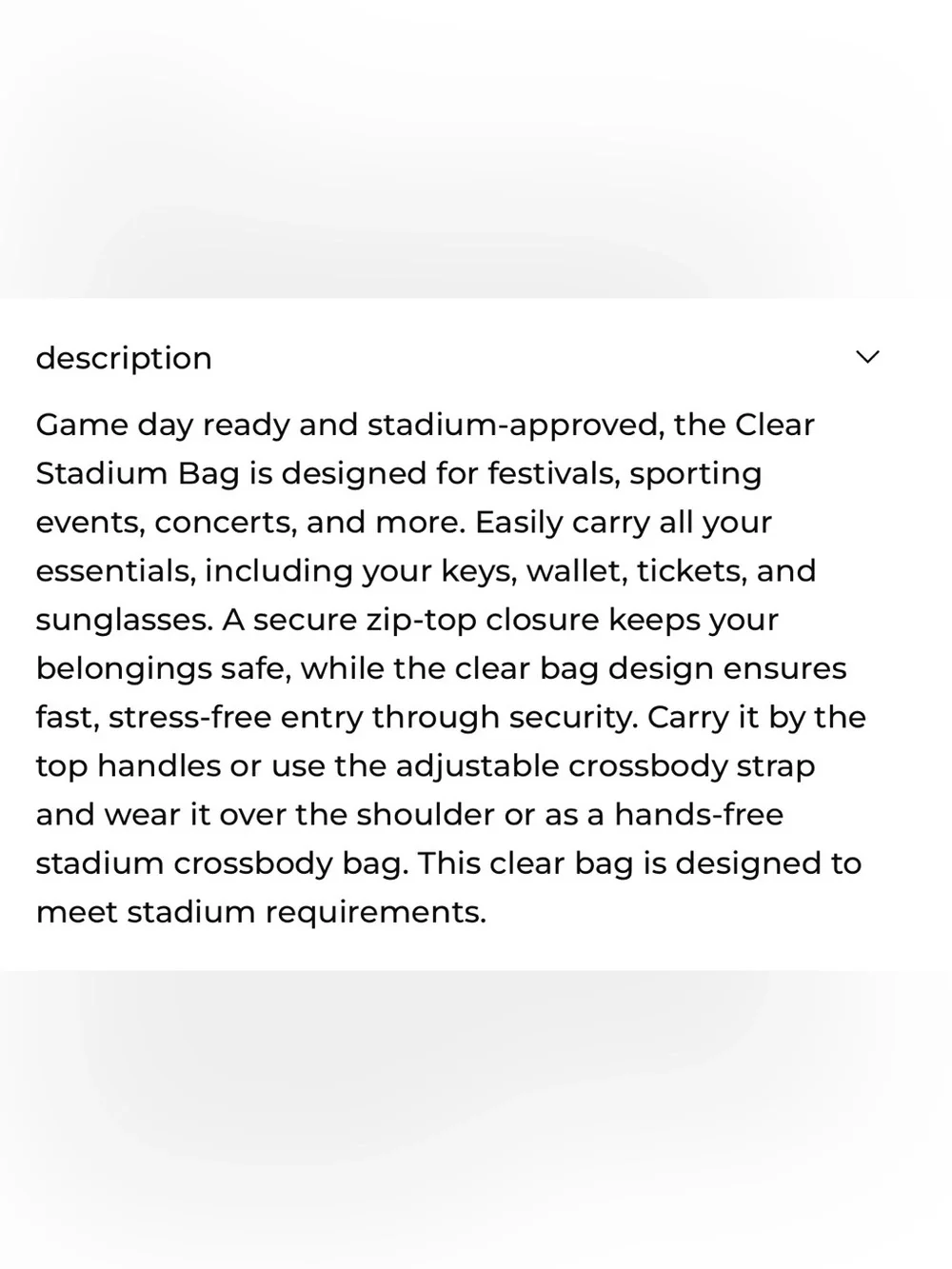 Case Mate jelly stadium bag NWT